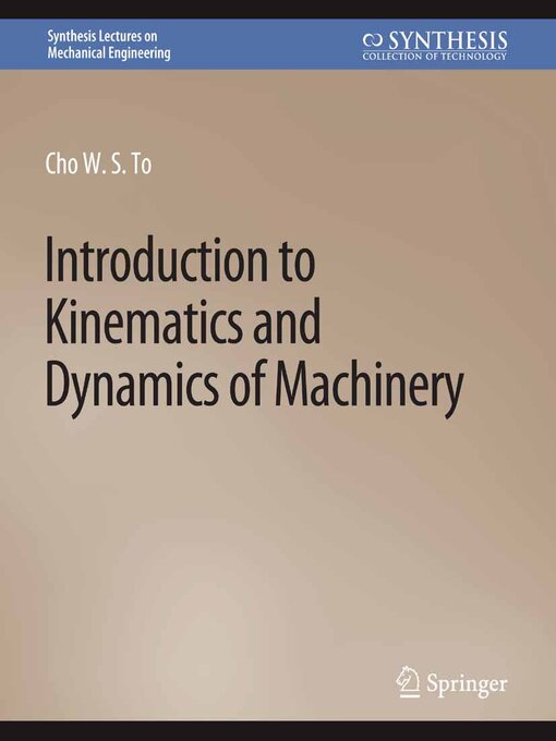 Introduction to Kinematics and Dynamics of Machinery - Westchester